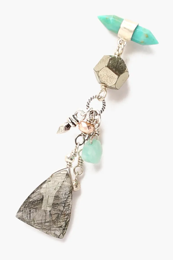 Chan Luu Turquoise Mix Stone Drop Earrings