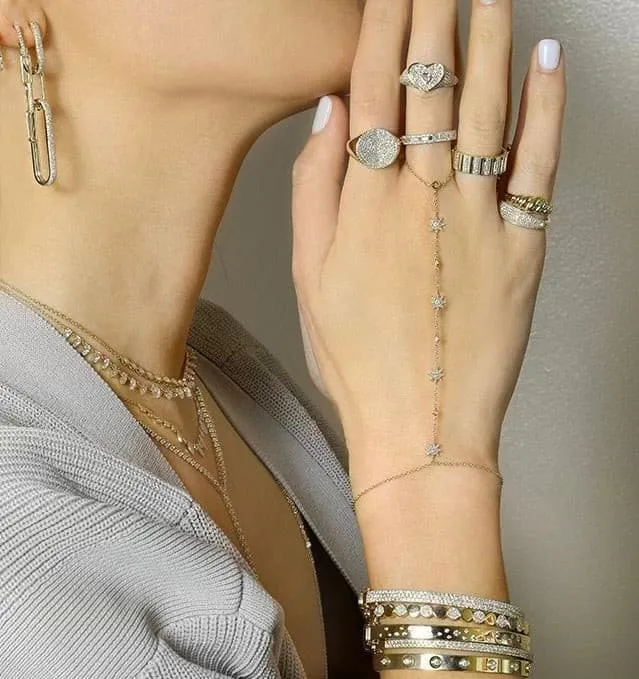 Diamond Pear Drop Y Chain Tennis Necklace
