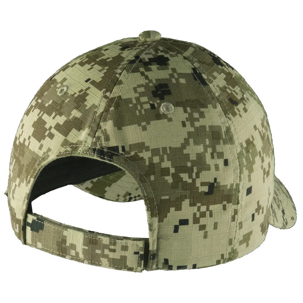Digital Ripstop Camouflage Cap