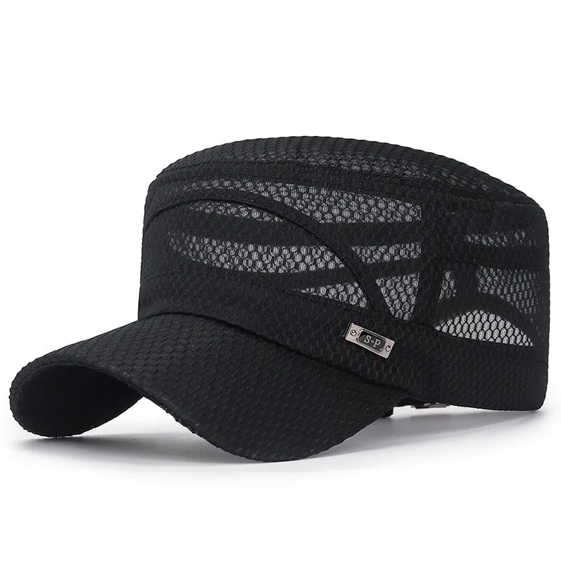 Fashion Women Men Summer Military Cap Hat Breathable Male Female Cadet Mesh Fishing Sun Cap Hat For Women Men