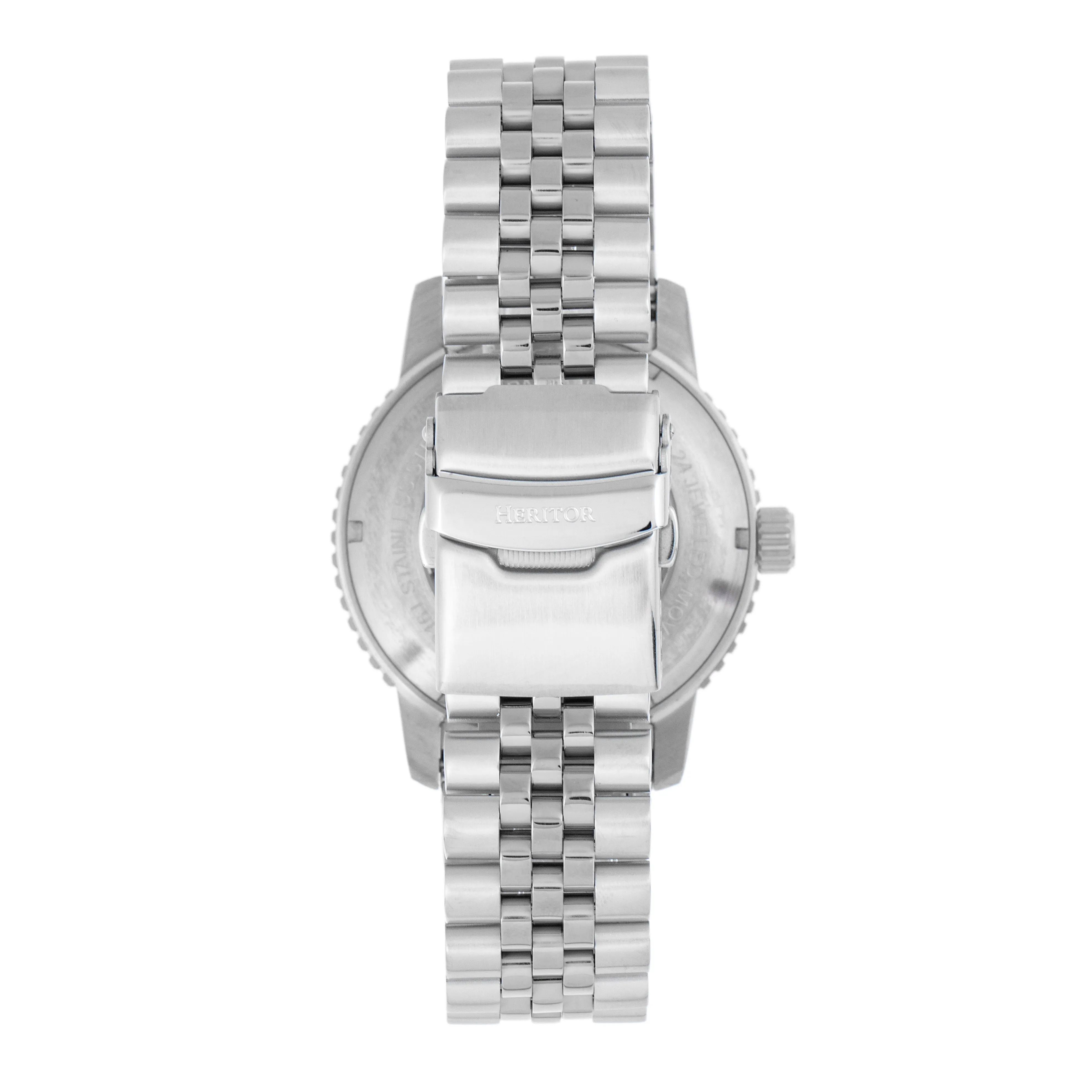Heritor Automatic Edgard Bracelet Diver's Watch w/Date - Light Blue/Black
