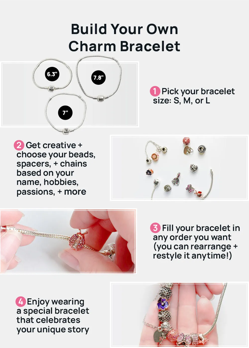 Miss A Bead Charm - Moon and Stars