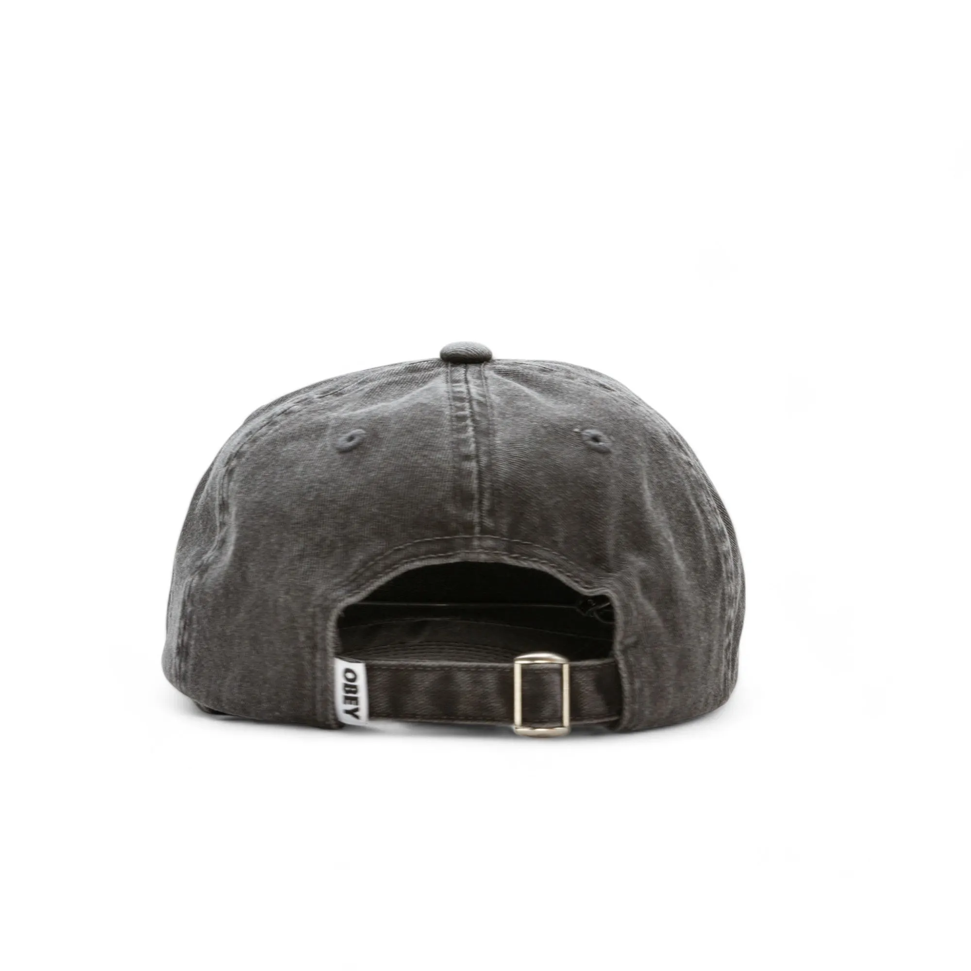 Obey Pigment Lowercase 6 Panel Snapback Cap - Pigment Black