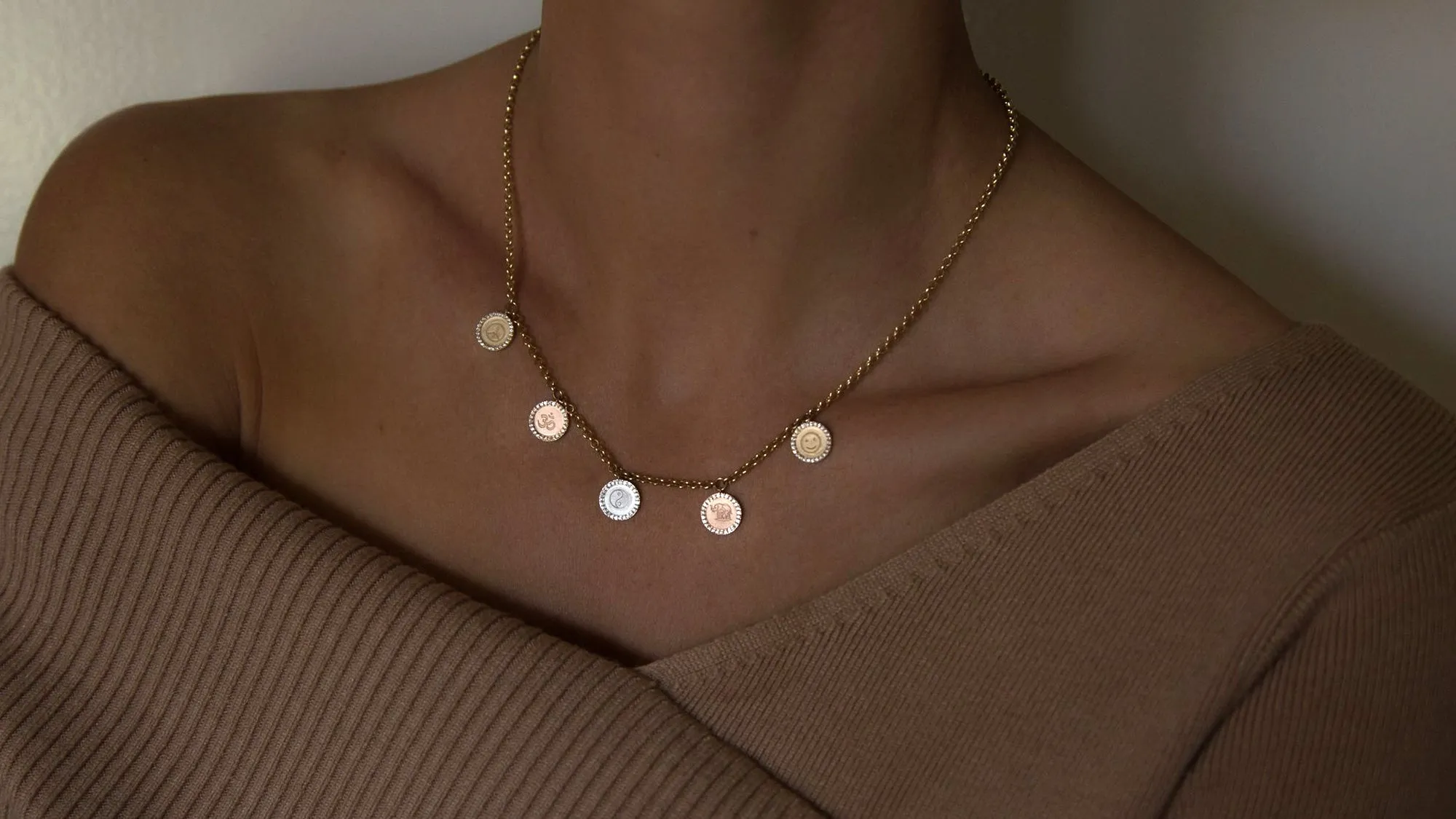 Personalized Diamond Medallion Necklace